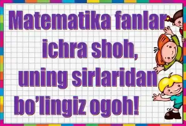 Matematika fanidan ko'rgazmalar