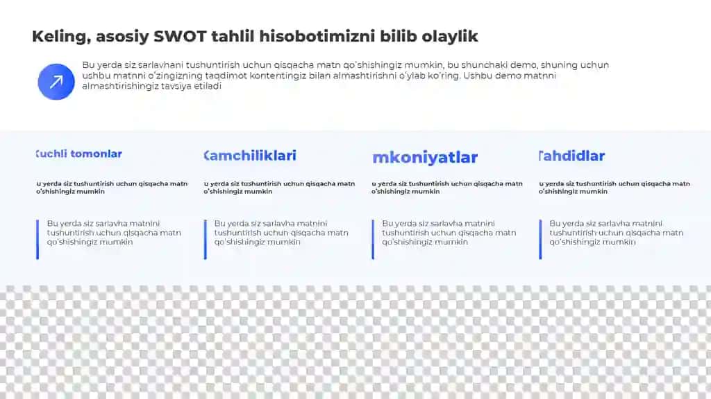 Bepul SWOT tahlili taqdimot slayd Taqdimoti (11 Slayd)