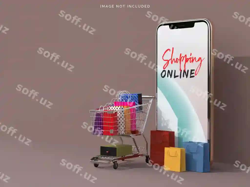 Telefon hamda smartfon mockup-lari bilan onlayn xarid qilish | Online shopping with smartphone mockups