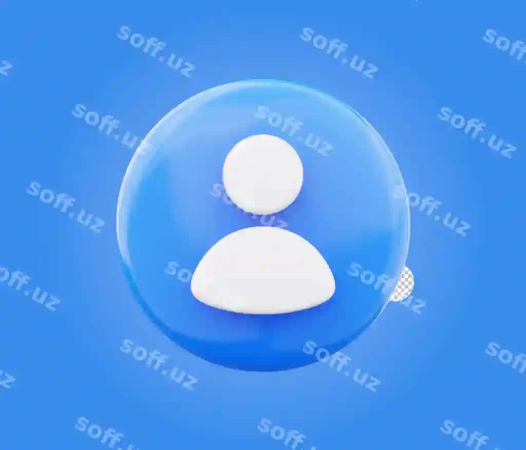Foydalanuvchi profil belgasi 3D illustratsiya shaffof orqa fon | User profile symbol 3d illustration transparent background 2