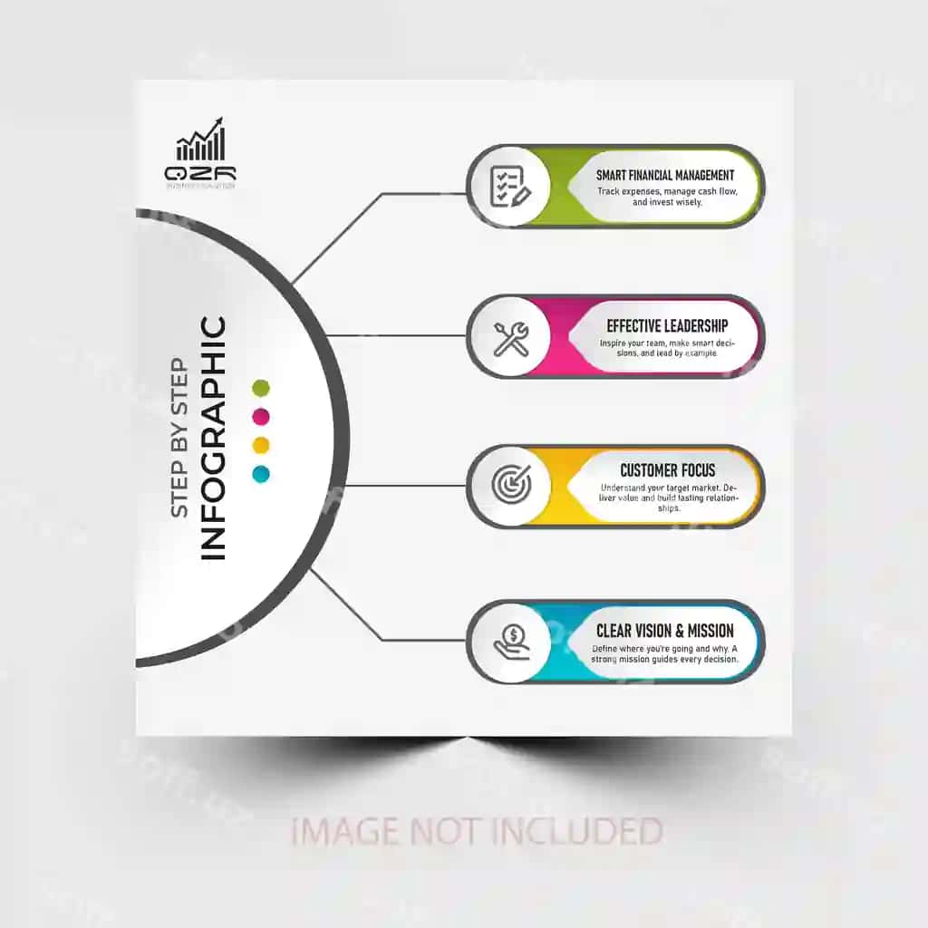 Bosqich bosqich biznes infografika muvaffaqiyati | Step by step business infographic success