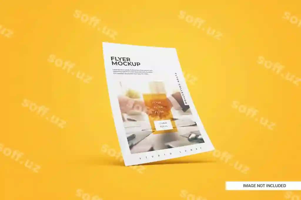 Ijodiy flyer namunasi | Creative flyer mockup 2