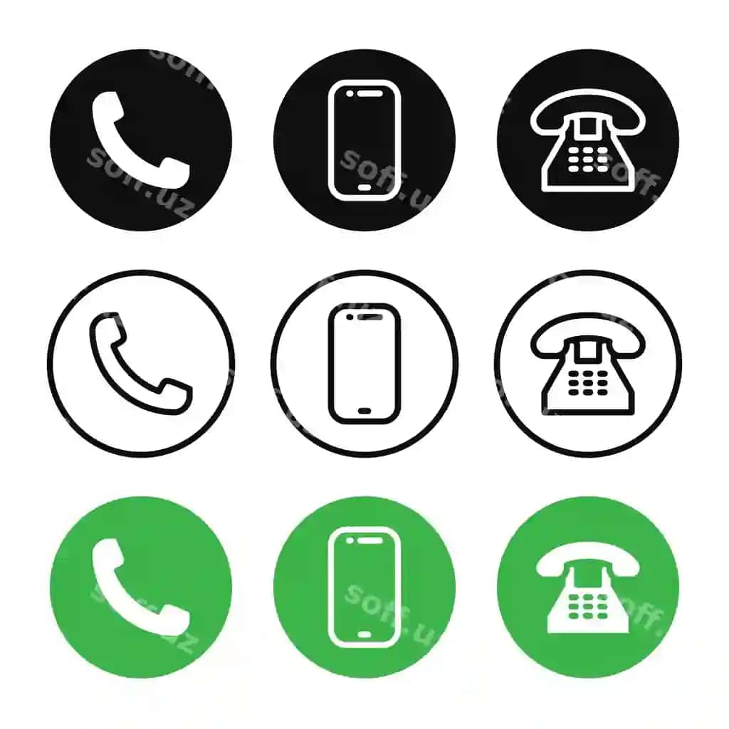 Telefon ikon vektor to'plami illustratsiyasi | Phone icon setvector illustration
