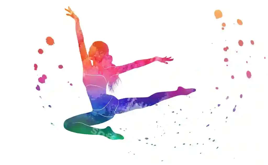 Ballerina sakrash raqs qiz raqslashmoqda vektor illustratsiya sketsa ijodkorlik | Ballerina jump dance girl dancing vector illustration sketch creativity