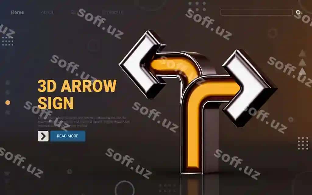 Chap o'ng o'yoq ikon qorong'iq orqa fon 3d render konseptsiya yo'nalish | Left right arrow icon dark background 3d render concept direction