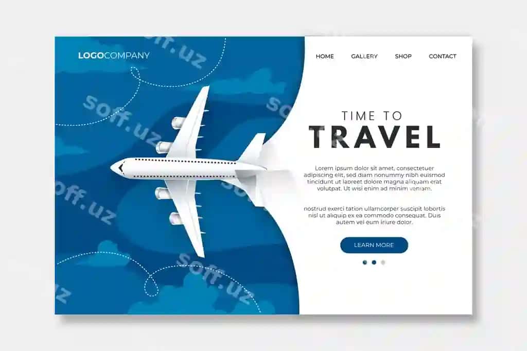 2020-yil sayohat landing sahifasi shabloni rangi | Color year 2020 travel landing page template