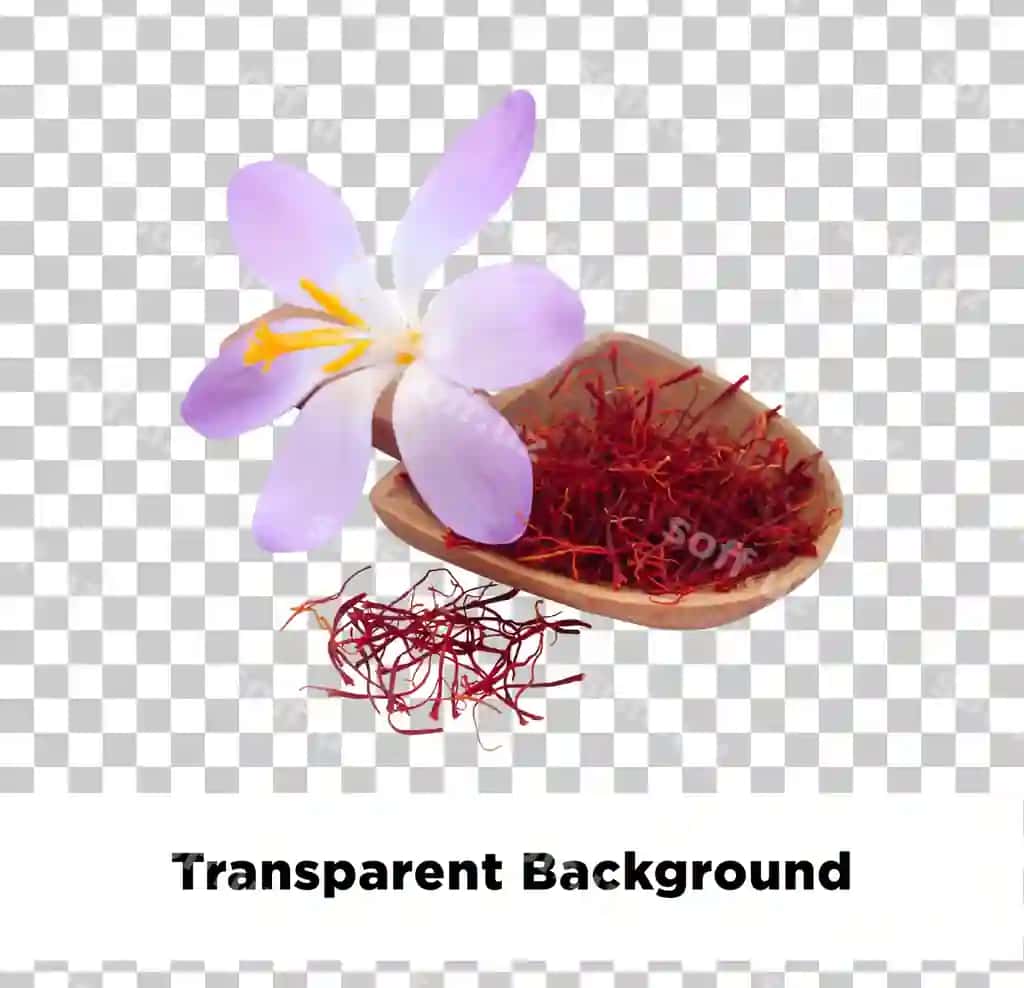 Zirvak shaffof fonda ajraltirilgan 02 | Saffron isolated with transparent background 02