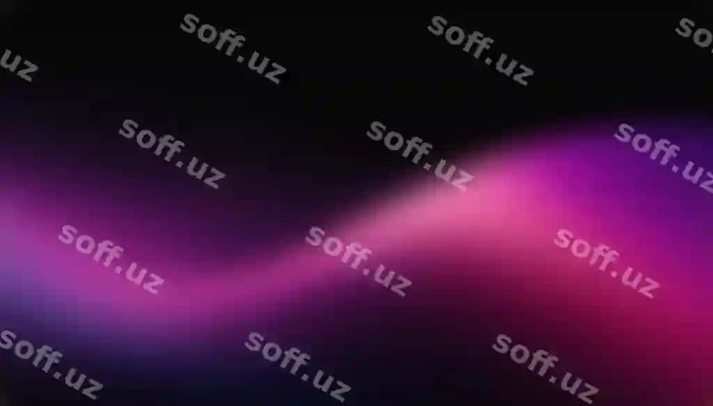 Pushti binafsh yorqin tuzilgan gradient abstrakt dalg'a qora orqa fonda shum tekstura effekt | Pink purple glowing grainy gradient abstract wave black background noise texture effect