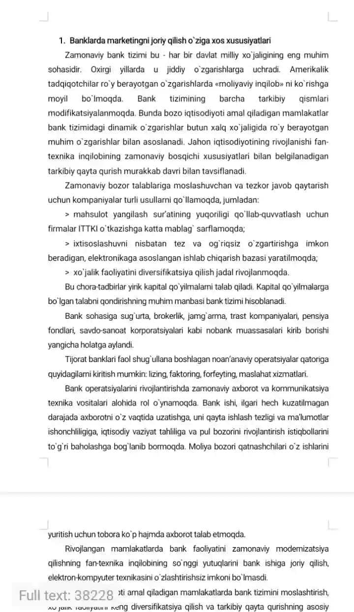 BANK MARKETINGI
 Refarat