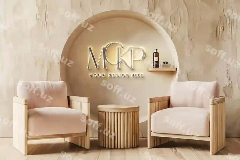 Kosmetik klinikasi xonasi mockup | Beauty clinic room mockup