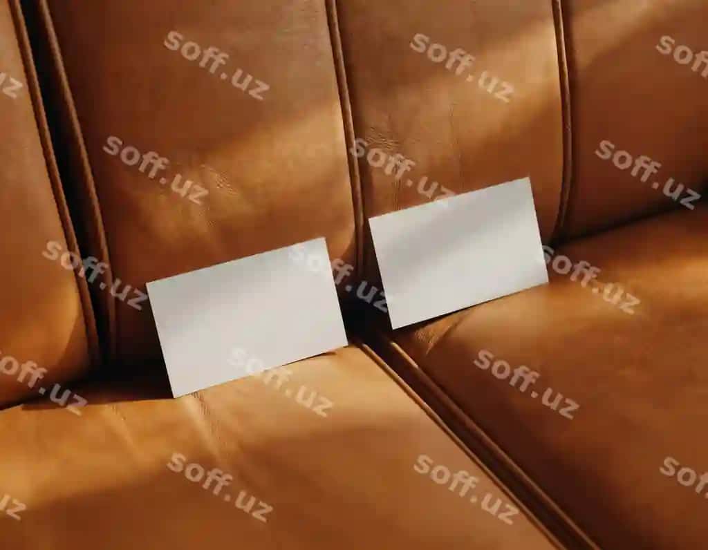 Bizznes vizkaretlar choyon sofa mockup | Business cards leather sofa mockup