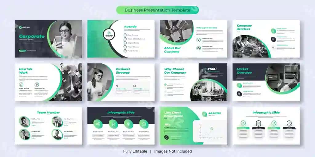 Ijodkor biznes PowerPoint taqdimot slaydlari uchun shablon dizayni | Creative business powerpoint presentation slides template design