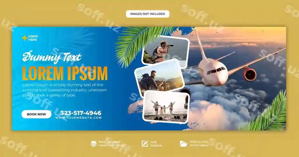 Bepul PSD banner sayohat tur joyna immigratsiya chet mamlakatda o'qish shabloni | Free psd banner travel tour journey immigration study abroad template