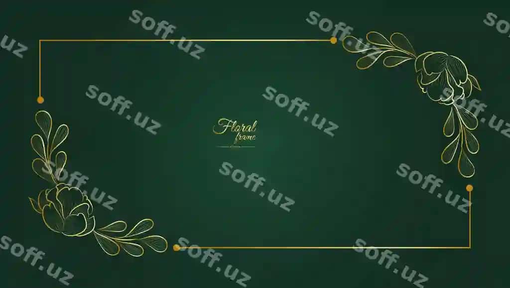 Naqsh rasm ramkasi chegara effekti gul bilan | Ornament picture frame border effect with flower