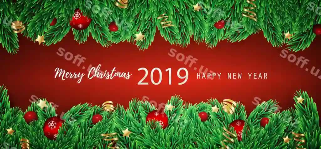 Baxromli Rojdestvo tabrik kartasi orqa fonda | Merry christmas greeting card background
