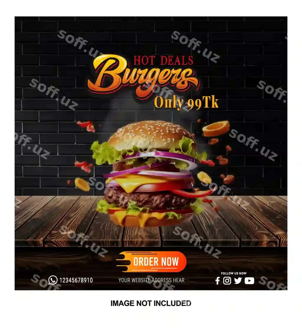 Poyt dizayni burgerlar reklamasi | Poster design burgers advertising