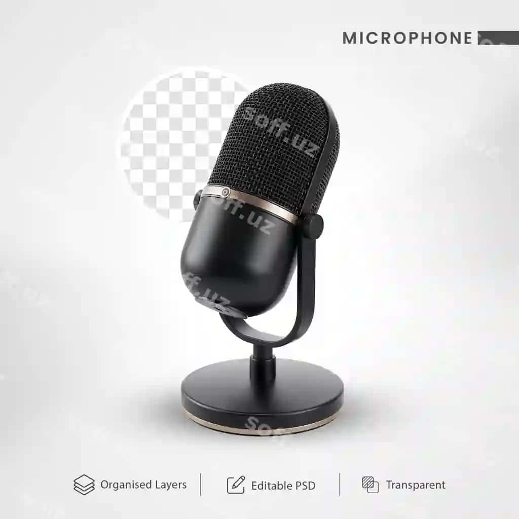 Elegant qora bronza mikrofon | Elegant black bronze microphone