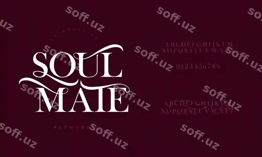 Soulmate tipografiyasi go'zallik, moda, nafis minimalist, serif, kursiv | Soulmate typography beauty fashion elegant minimalist serif italic