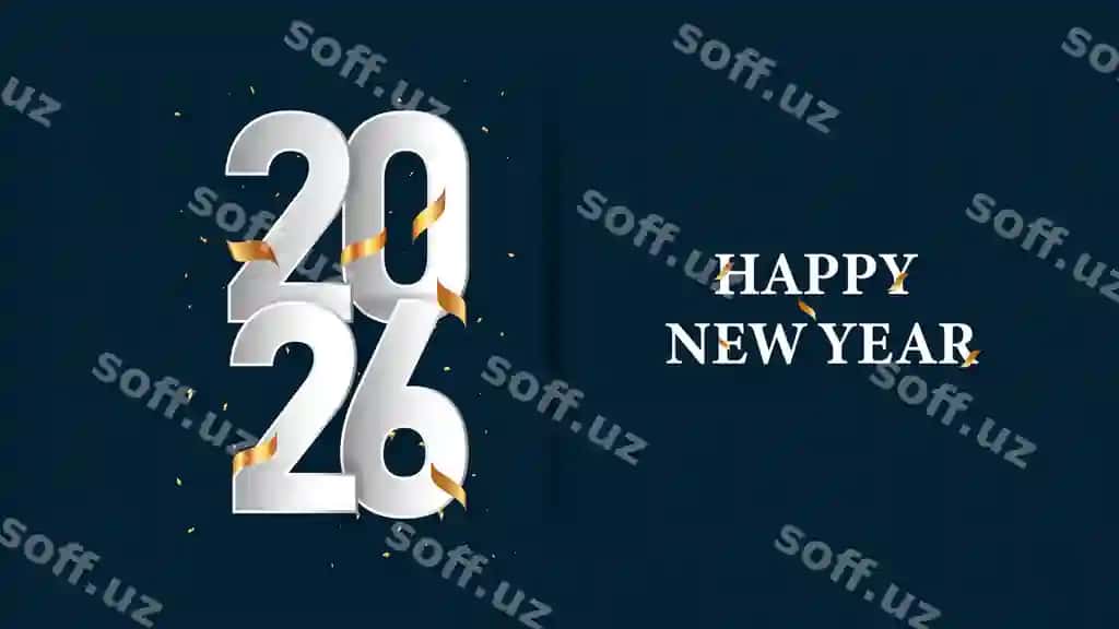 Baxtinga olib boruvchi yangi yil 2026 tabrigi tadbirkani tabrklash kartasi | Happy new year 2026 celebration greeting card