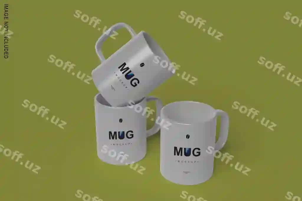 Shiny oq finjal mockup | Glossy white mug mockup 2