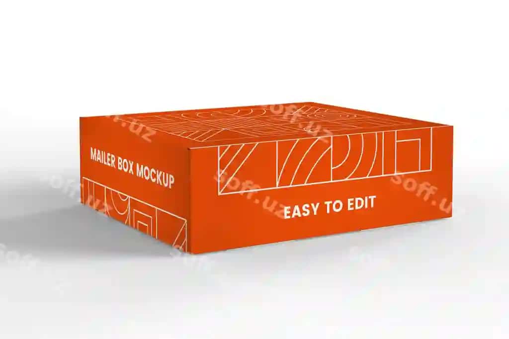 Yopiq pochta qutisi namunasi | Closed mailing box mockup