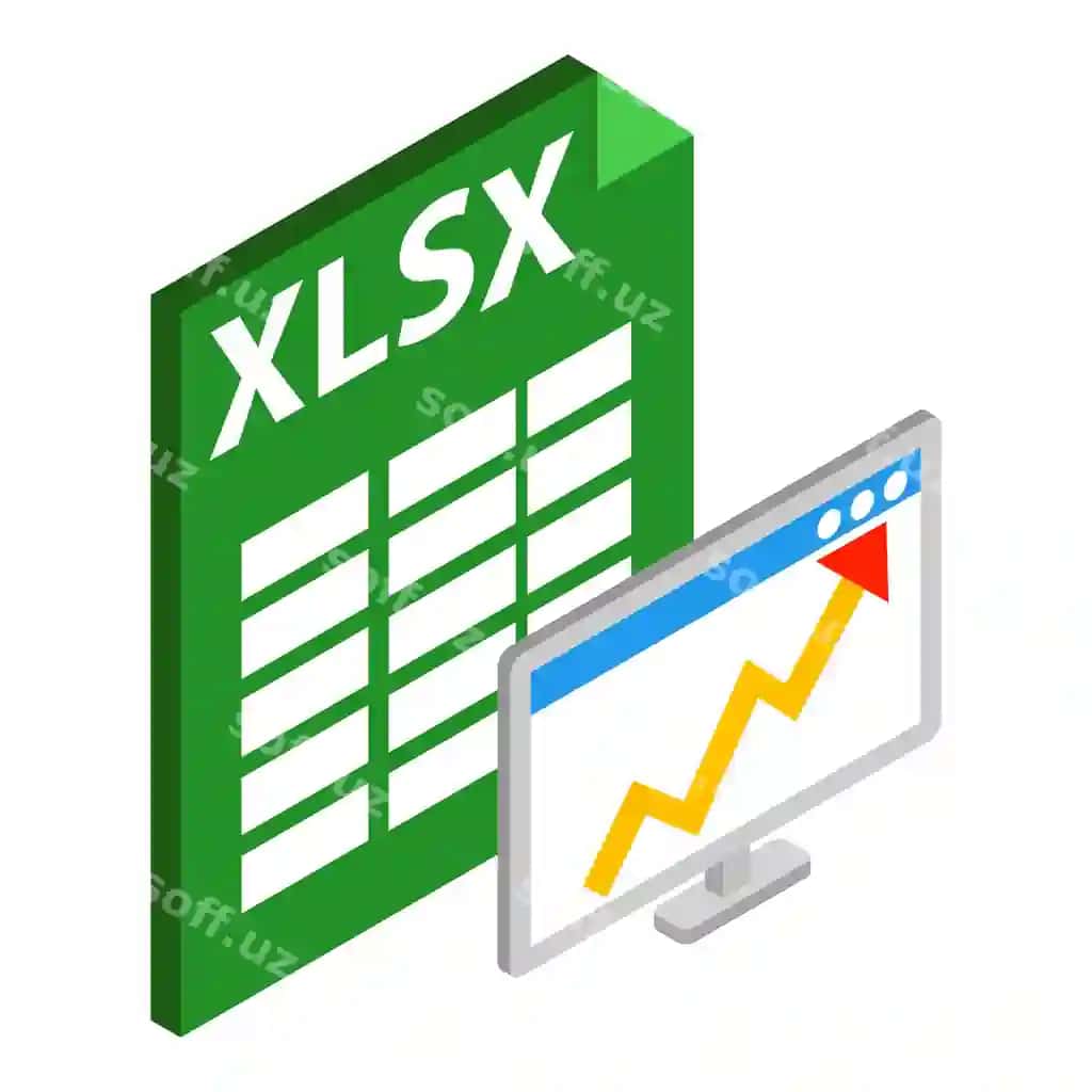 Xlsx fayl ikonasi izometric illustratsiya Xlsx fayl vektor ikonasi veb | Xlsx file icon isometric illustration xlsx file vector icon web