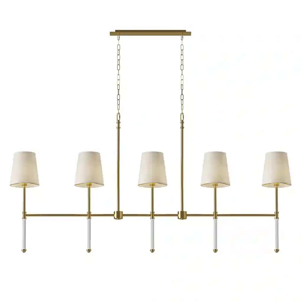 DEMIAN LONG slatted chandelier