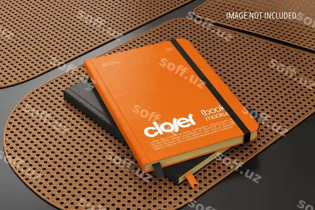 Daftarlar mockup teksturali yuz | Notebooks mockup textured surface 2