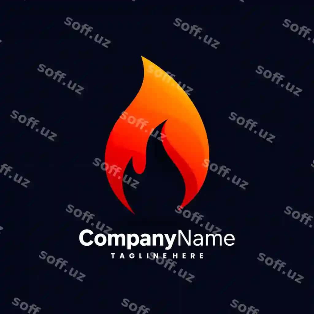 Olovlar olov logotipi ajraltirilgan | Flames fire logo isolated 2