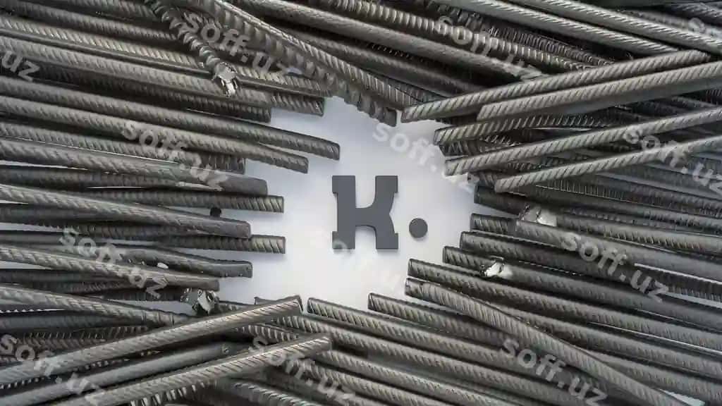 Metal mustahkamlash temir armaturashti oq fon 3d render | Metal reinforcement steel rebars white background 3d rendering 2
