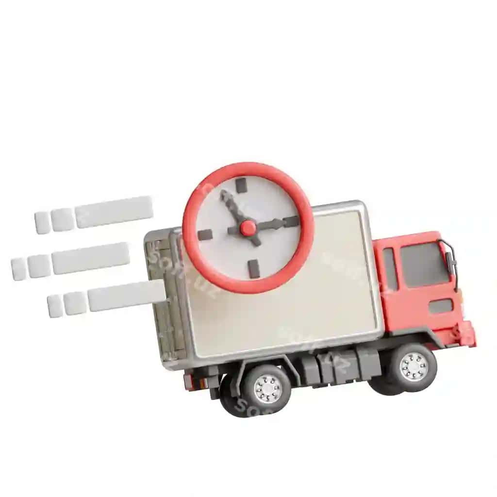 1:00 vaqtni ko'rsatuvchi soatli yuk avtomobili | Truck with clock that says time 1 00 2