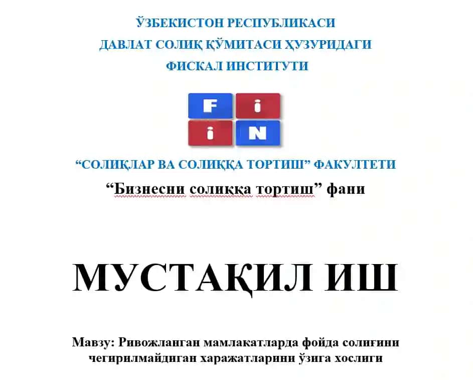 МУСТАҚИЛ ИШ 2