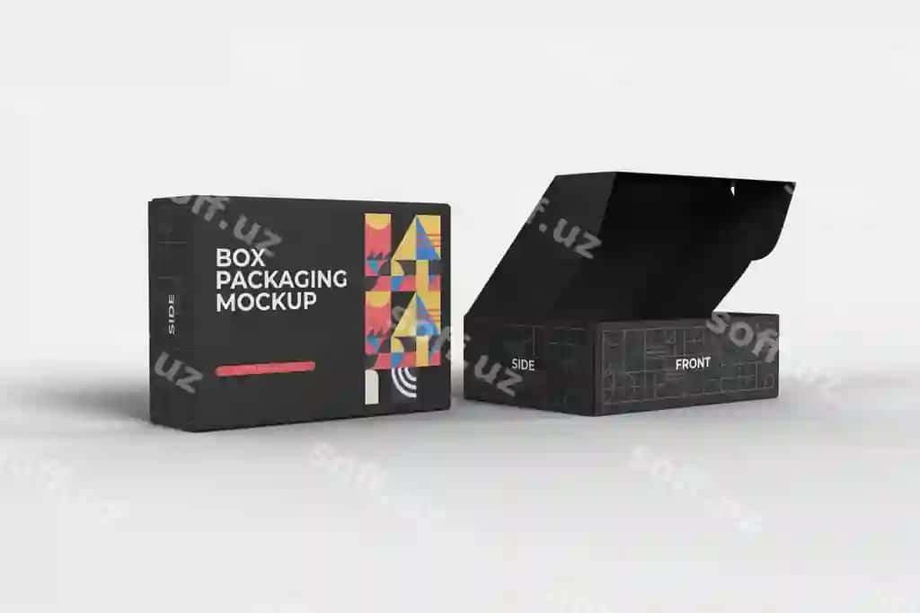 Qadoqlov kartoni mockup | Packaging box mockup
