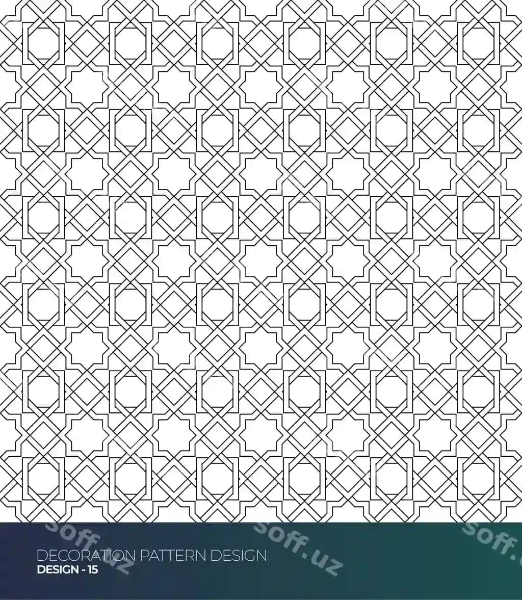 Vektor illustratsiyasi dekorativ takrorlanuvchi to'plam divarnaqsh grafik | Vector illustration pattern decorative repeat set wallpaper graphic