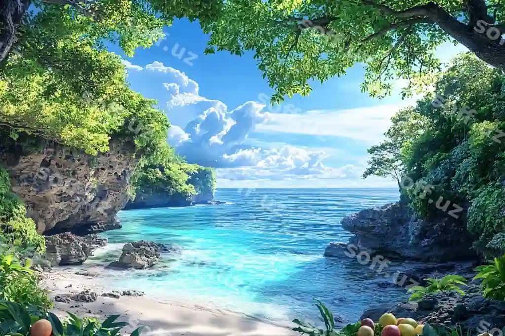 Bali go'zal soch orqa fon tropik dam olish konsepsiyasi | Bali beautiful beach background tropical vacation background concept 2