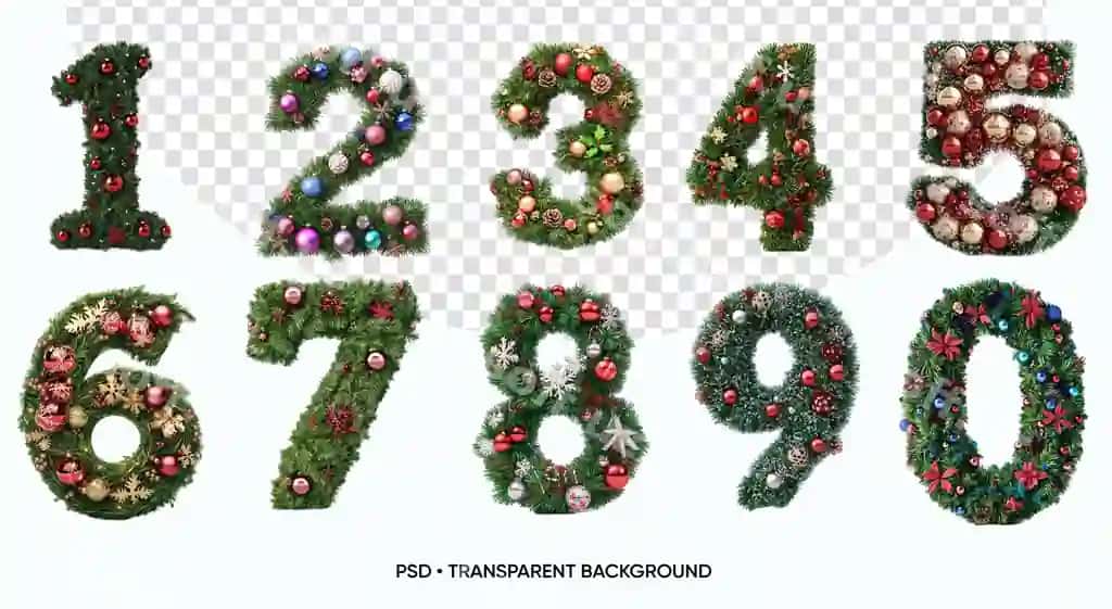 Rojdestvo sonlari daraxt tarmoqlaridan | Christmas numbers from tree branches 2