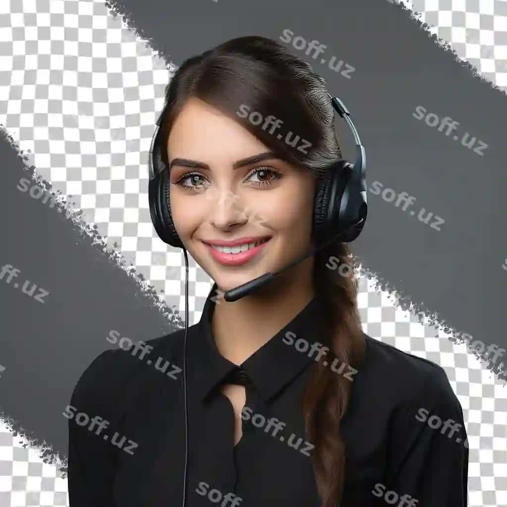 Mikrofonli sirgʻa kiygan ayol u | Woman wearing headset with microphone it 2