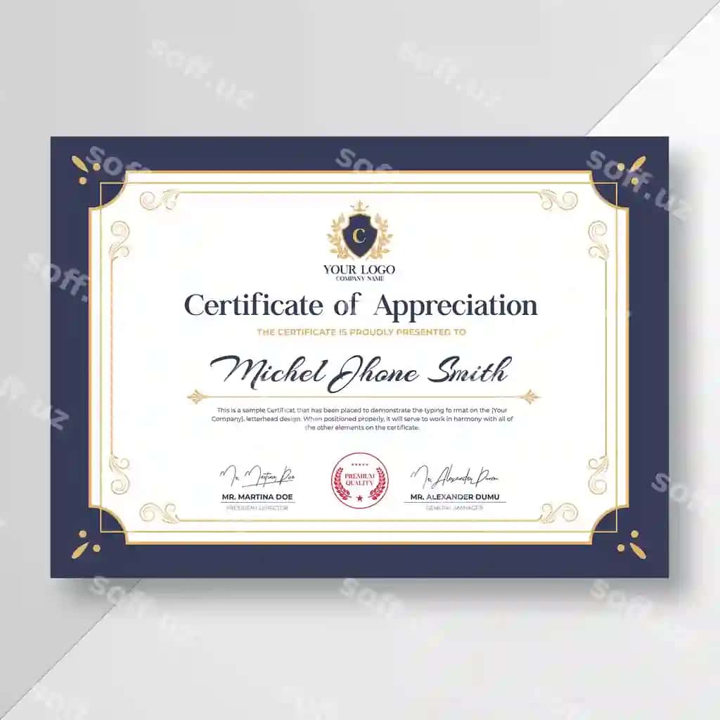 Qadr-qimmat sertifikati | Certificate appreciation 2