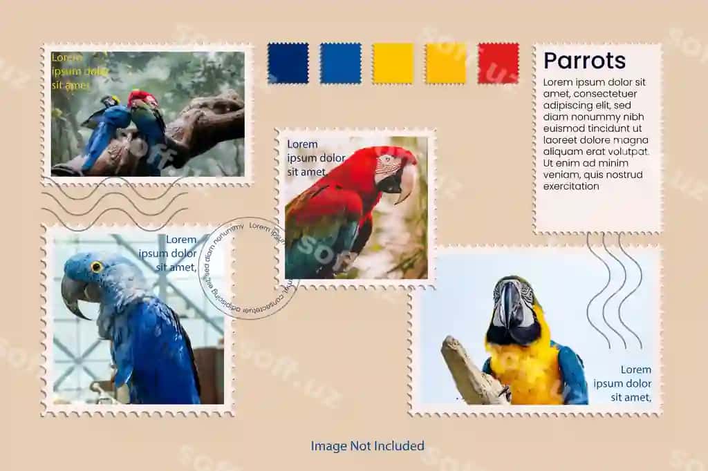 Pochta temiri mood doska | Postage stamp mood board 2