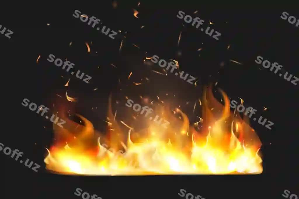 Qizil olov shinalari ko'tarilayotgan, yondirilayotgan va chorqayotgan zarrachalar flama olov bilan | Red fire sparks flying up burning glowing particles flame fire with 2