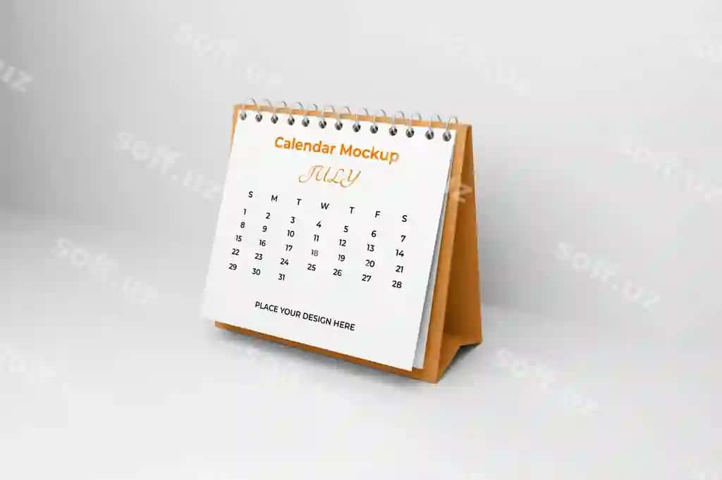 Toza namuna kalendar | Clean mockup calendar