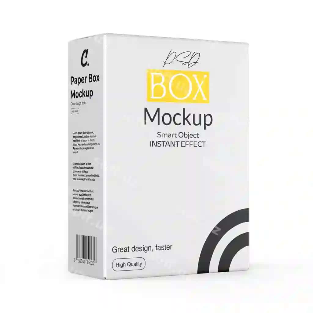 Qog'oz qutisi mockup | Paper box mockup