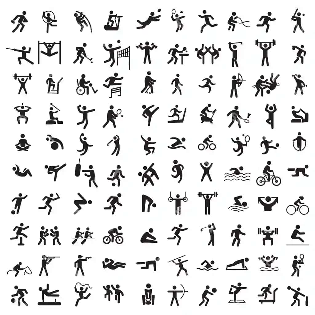 Sport ikonkalar to'plami shakllari sport ikonkalar kolleksiyasi | Sports icon set shapes sports sports icon collection