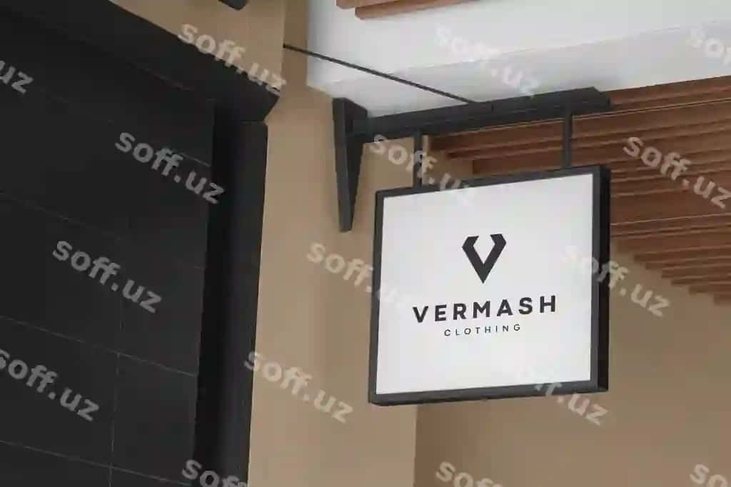 Logo namunasi zamonaviy oq asatilgan belgi | Logo mockup modern white hang sign