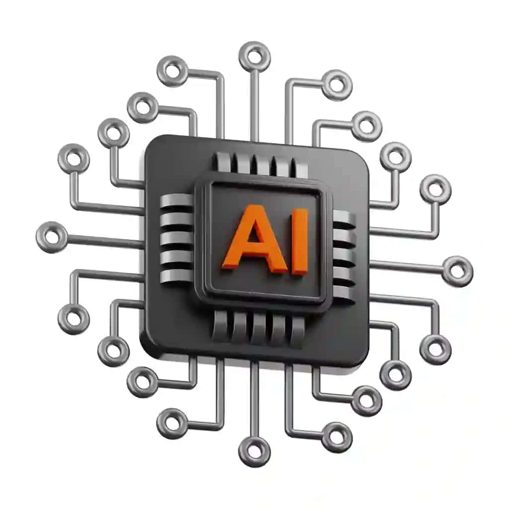 Premium robot texnologiyasi sun'iy intellekt chip belgisi 3D ko'rsatuvchi izolyatsiyalangan fon | Premium robotic technology artificial intelligence chip icon 3d rendering isolated background