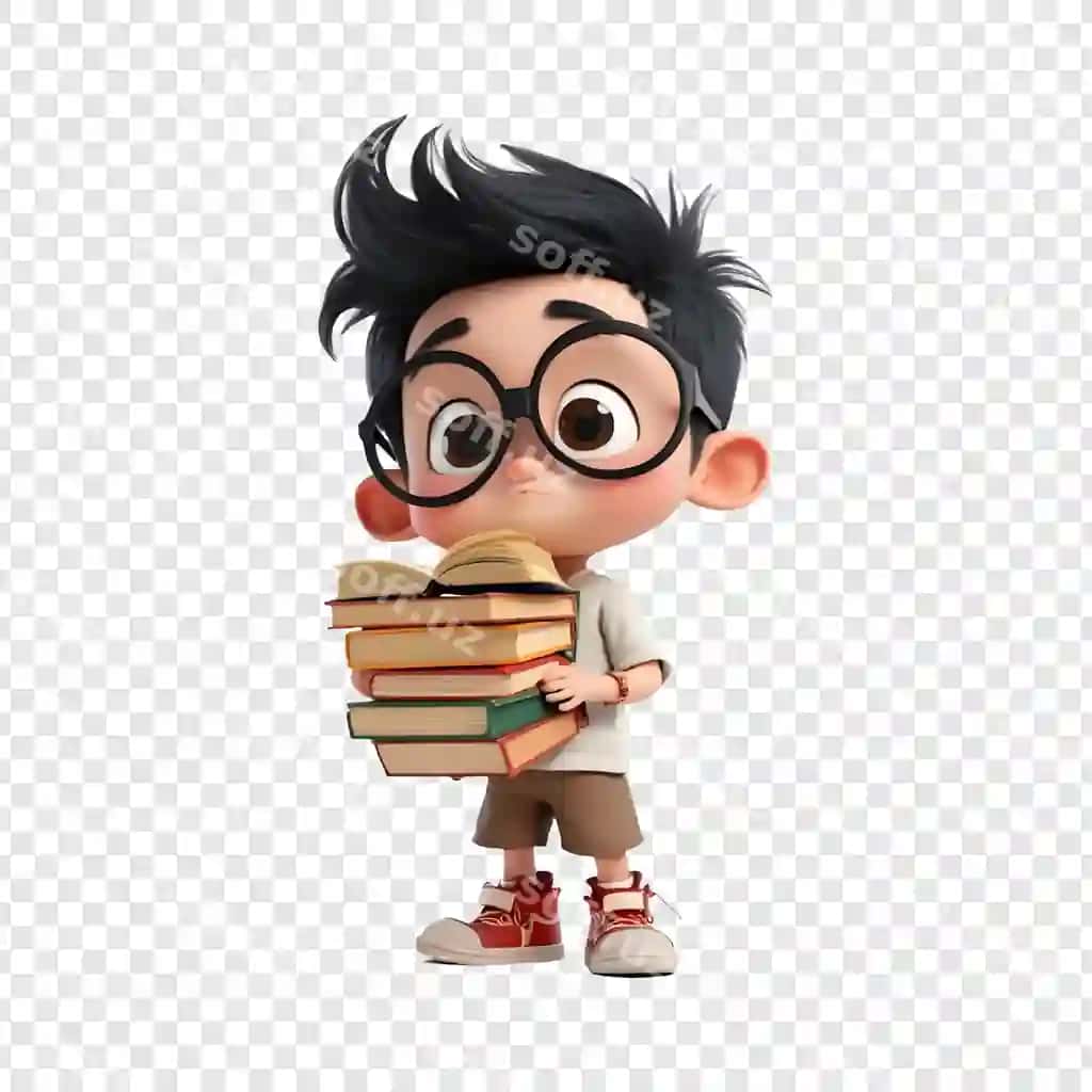 Maktab yili boshlanishi ajralgan shaffof fonda | Back school season isolated transparent background 2
