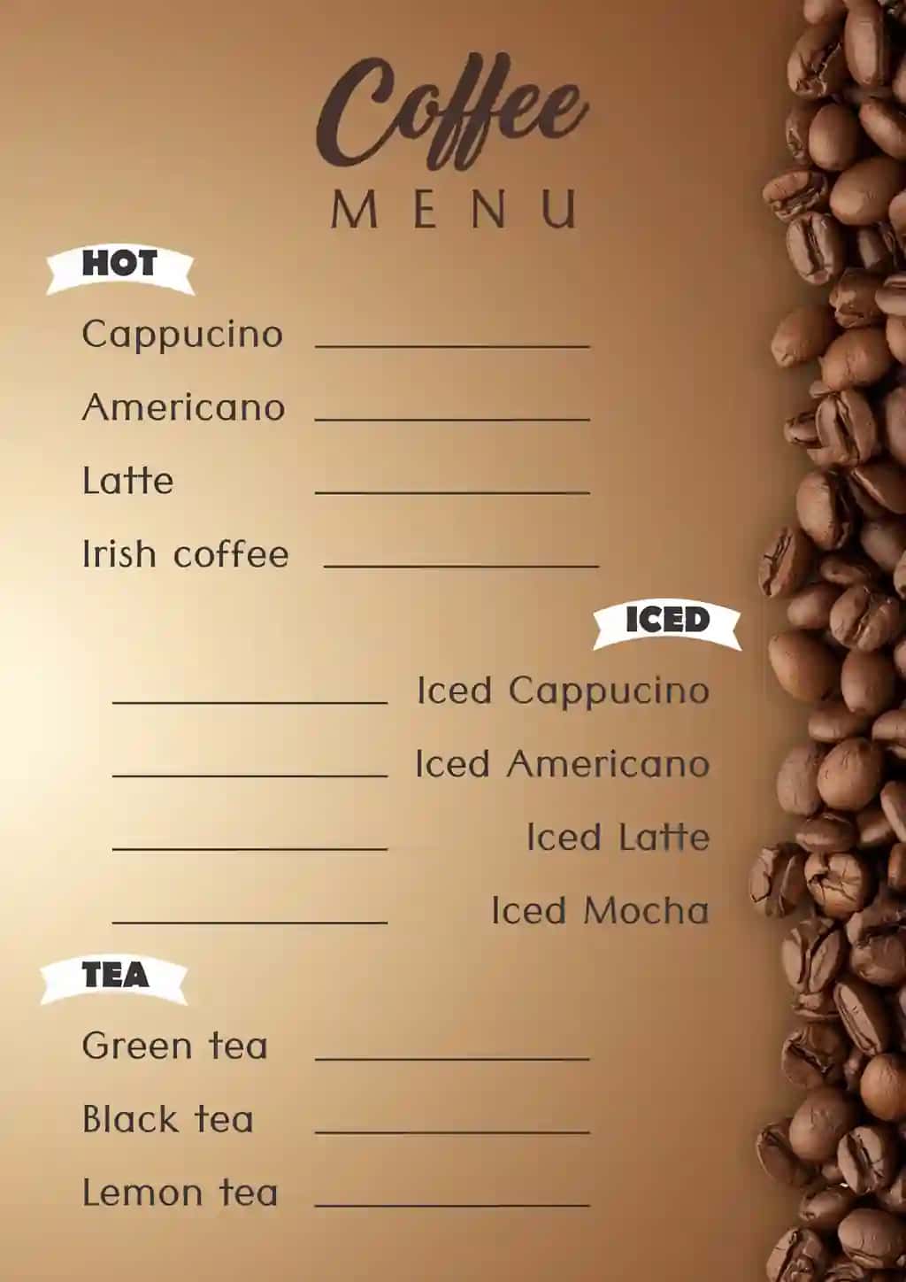 Menu shabloni