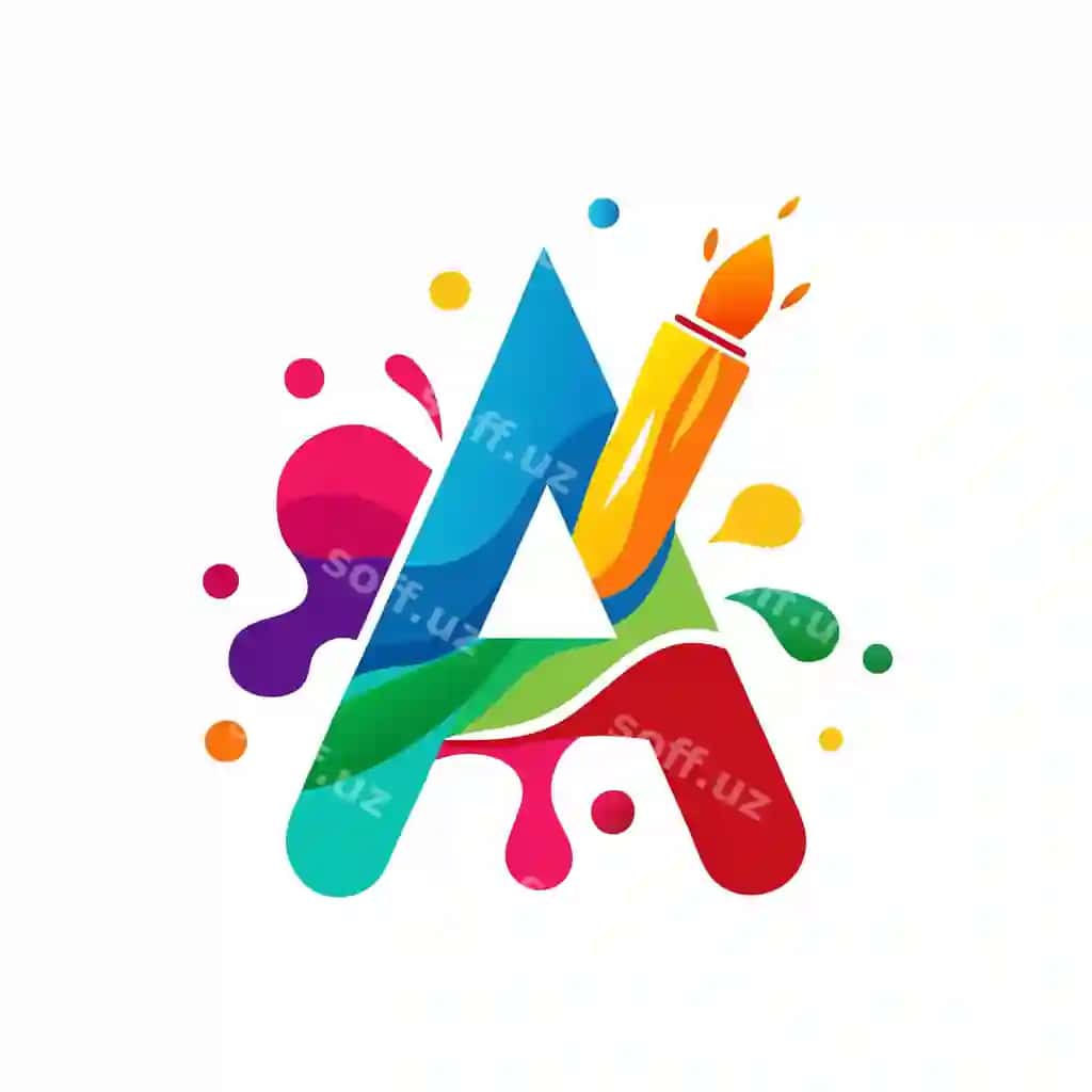 Ijodiy rang bosimi logotipi oq fon vektor | Creative color splash logo white background vector