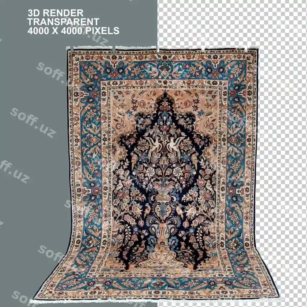 Forsik Imperiyasi Eron Forsik g'ilami jigarrang ko'k qizil gulli hovli g'ilami | Persian empire iran persian carpetbrown blue red floral area rug