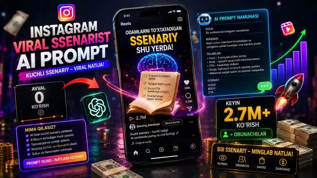 Instagram Ssenarist AI PRO β 30 Kunlik Viral Kontent Tizimi